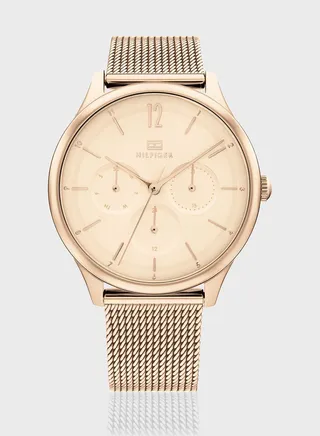 Ionic Plated Carnation Gold Steel Analog Watch