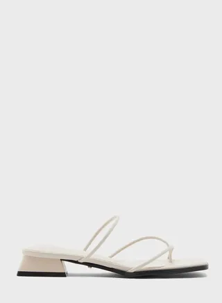 Goldie Tubular Low Block Mule Sandals