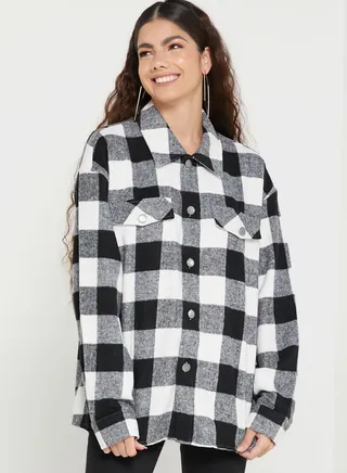 Checked Button Down Shirt