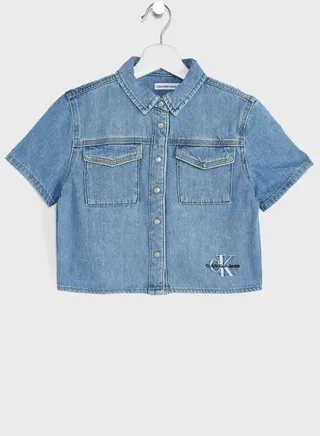 Kids Denim Relaxed Fit Shirt