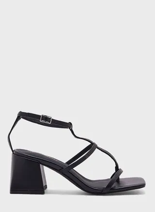 Multistrap Mid Heel Sandals