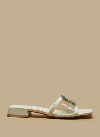 Open Toe Mid Heel Sandals