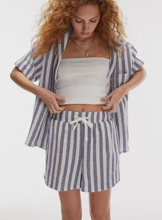 High Waist Striped Shorts
