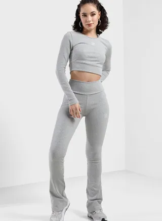 Essentials Rib Flared Pants