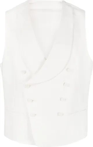 Tonal Double-Breasted Waistcoat
