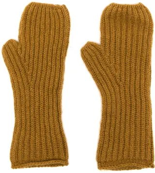 Fisherman's ribbed cashmere gloves