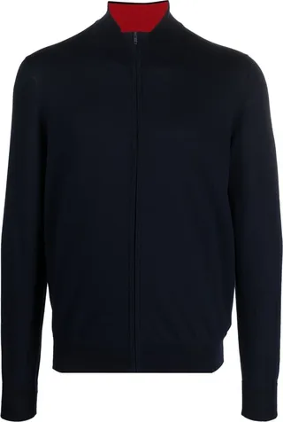 High-Neck Zip-Up Jumper