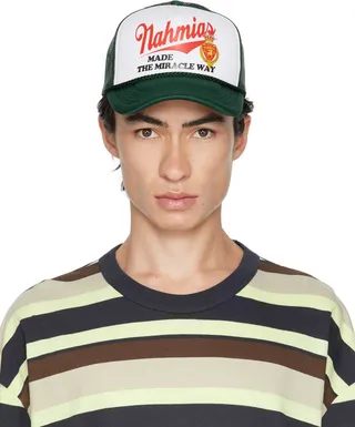 Nahmias Green & White 'Made the Miracle Way' Trucker Cap