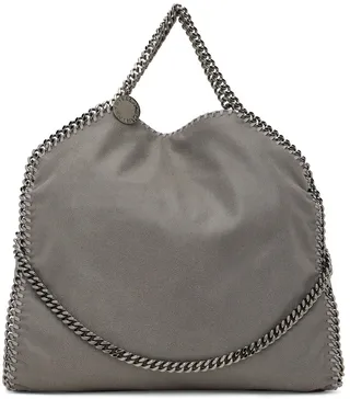 Stella McCartney Gray Falabella Fold-Over Tote
