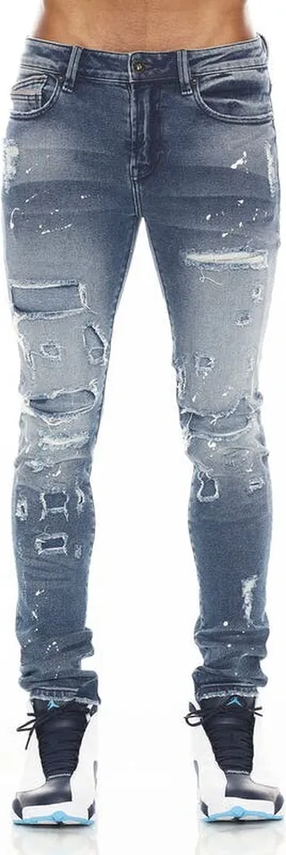 Cult of Individuality Punk Super Skinny In Tape - Blue