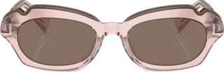 Transparent Round-Frame Sunglasses