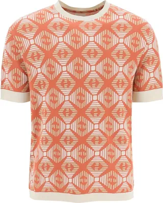Emporio Armani Jacquard Cotton Knit T-Shirt