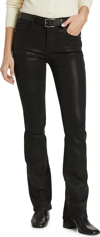 Le Mini Boot Mid Rise Coated Jeans