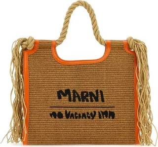 Marni x No Vacancy Inn Logo Embroidered Tote Bag