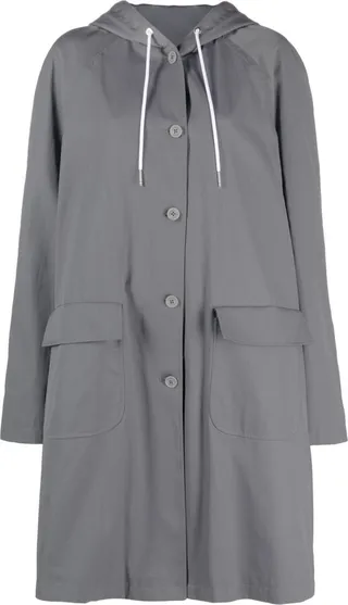 Hooded Parka Lined In Nylon Tech