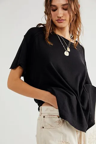 Care FP Linen Blend BF Tee by We The Free at Free People