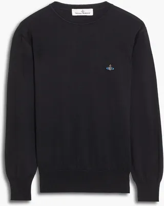 Embroidered cotton sweater