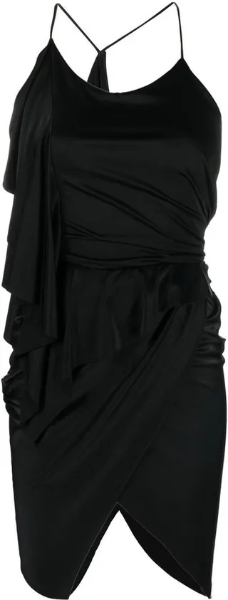 Ruffle-Detail Stretch Mini Dress