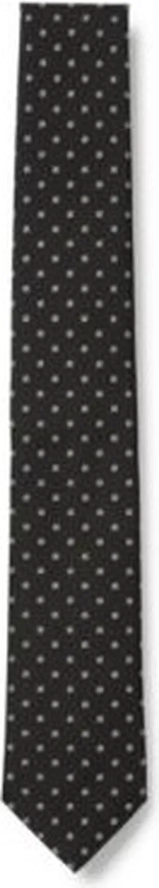 Patterned tie in recycled fabric and silk