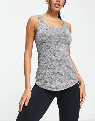 ASOS 4505 tank top in heather with back detail