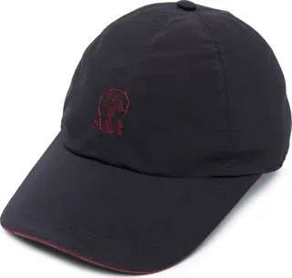 Blue Embroidered Logo Baseball Cap