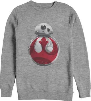 Men's Star Wars The Last Jedi BB-8 Rebel Symbol Sweatshirt - Athletic Heather - Small