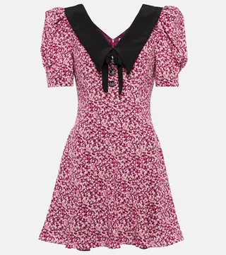 Floral silk minidress