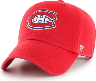 Men's '47 Brand Red Montreal Canadiens Team Clean Up Adjustable Hat