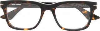 Tortoiseshell Logo-Arm Glasses