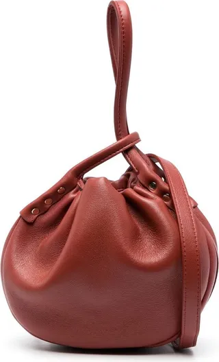 Gathered-Pouch Shoulder Bag