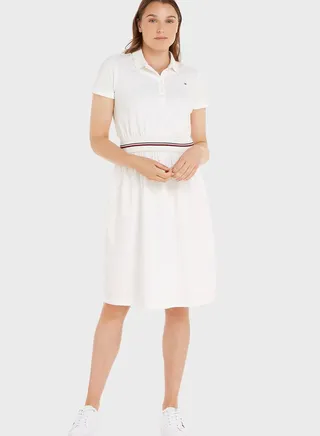 Polo Neck Knitted Dress