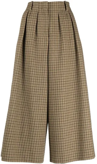 Check Cropped Trousers