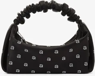 Alexander Wang Women's Hotfix Scrunchie Mini Bag In Satin Black