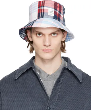 Thom Browne Multicolor Check Bucket Hat