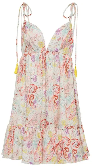 Paisley cotton minidress