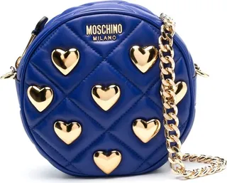 Heart-Stud Diamond-Quilt Bag