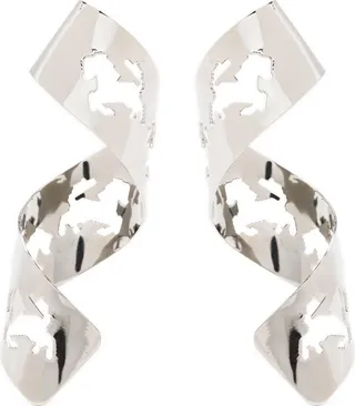 Horse-Detail Twisted Earrings