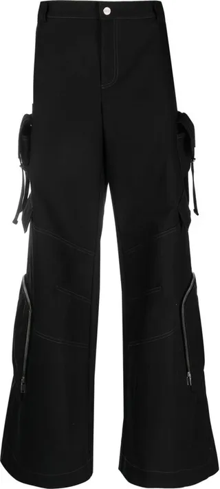 Wide-Leg Cargo Trousers