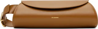 Jil Sander Brown Small Cannolo Bag