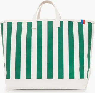 The All Over Striped Green Tote