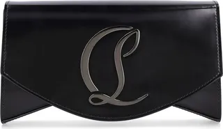 Loubi54 large leather crossbody clutch