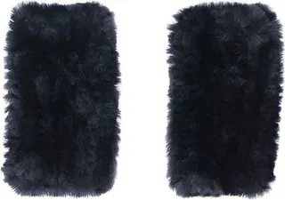 Knitted Shearling Fingerless Gloves