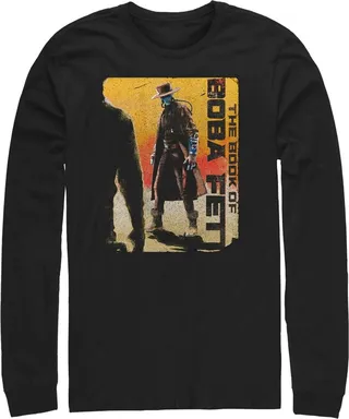 Men's Star Wars: The Book of Boba Fett Cad Bane Outlaw Gun Slinger Long Sleeve Shirt - Black - 2X Large