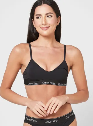 Strappy Logo Band Bikini Top