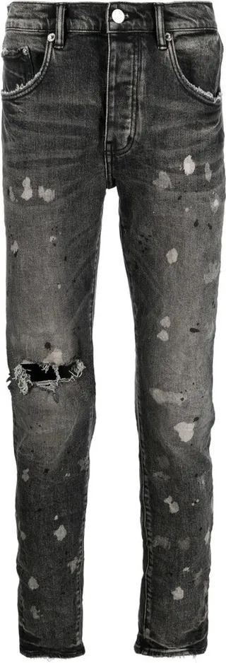 Black Distressed Skinny Jeans