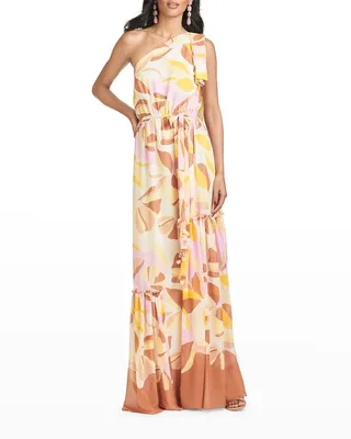 Tori Draped One-Shoulder Dress