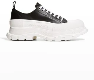 Tread Slick Leather Chunky Low-Top Sneakers