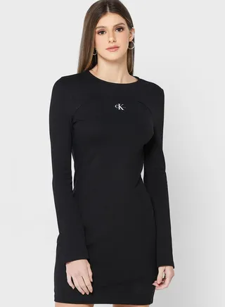 Open Back Logo Dress