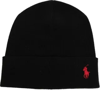 Embroidered-Pony Knit Beanie