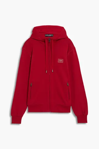 French cotton-terry hoodie